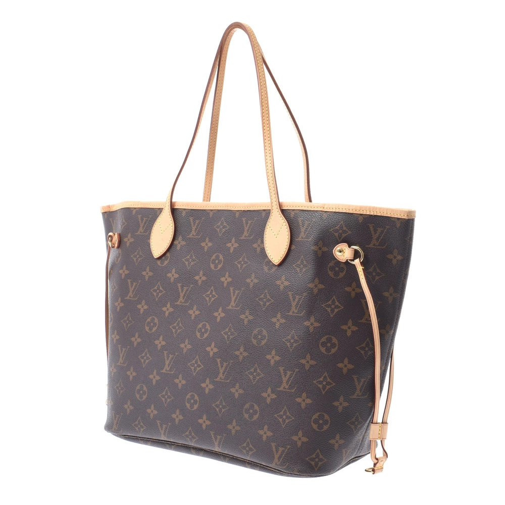 Louis Vuitton Monogram Bag Neverfull Canvas Brown Tote Brown